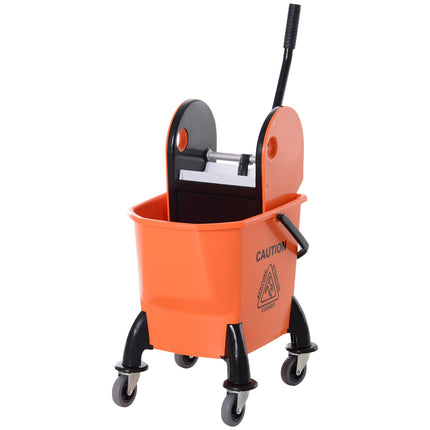 Cleaning trolley with turner and 26L mobile bucket