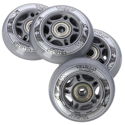 Clear PU 72x24 82A Wheels & ABEC-7 Bearings Set