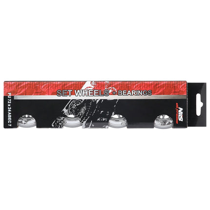 Clear PU 72x24 82A Wheels & ABEC-7 Bearings Set
