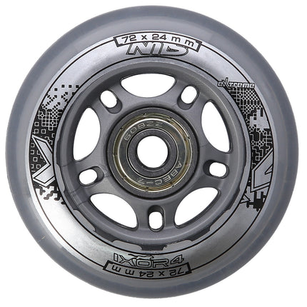 Clear PU 72x24 82A Wheels & ABEC-7 Bearings Set