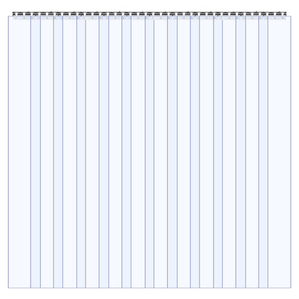 Clear PVC Strip Curtain, 2.4 x 2.1 m, 14 Strips