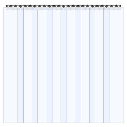 Clear PVC Strip Curtain, 48 x 96 in, 2 mm Thick, 8 Pack