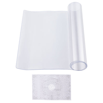 Clear PVC Table Protector, 14 x 24 In, 1.5 mm Thick