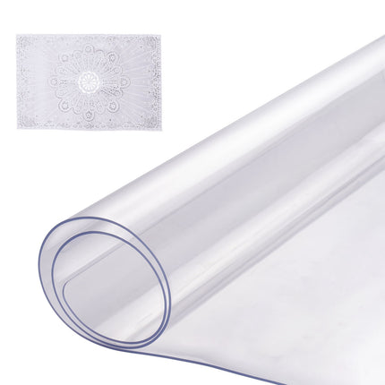 Clear PVC Table Protector, 14 x 24 In, 1.5 mm Thick