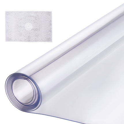 Clear PVC Table Protector 24x96 in, 1.5 mm Thick