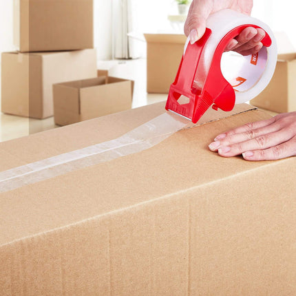 Clear Packing Tape, 6 Rolls 1.88 In x 65 Yd, Dispensers