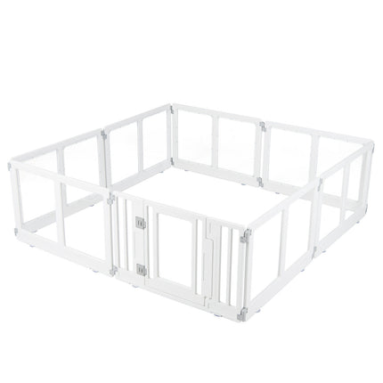 Clear Plastic Dog Playpen with Locking Door, 8 Panels