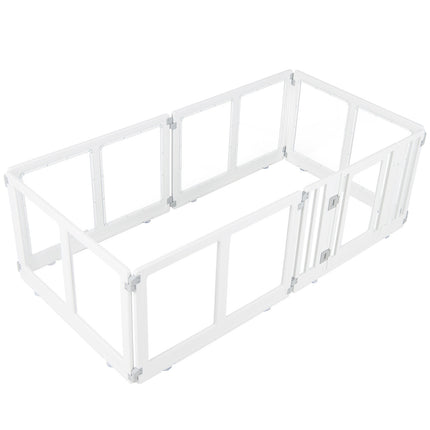 Clear Plastic Dog Playpen with Secure Locking Door, 6 Panels