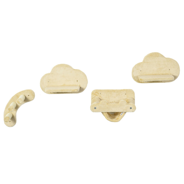 Cat climbing wall set with stairs & hammock - up to 5 kg
