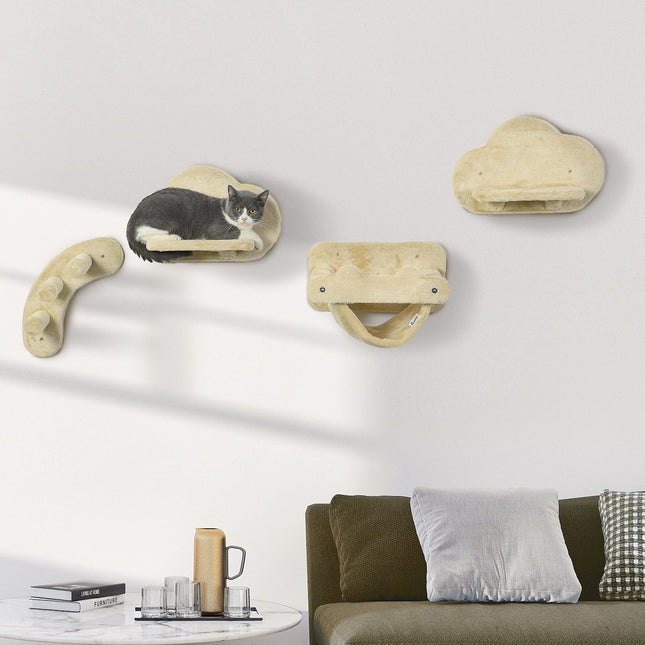 Cat climbing wall set with stairs & hammock - up to 5 kg