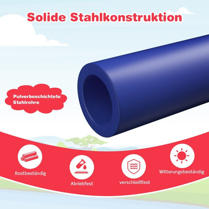Climbing dome & slide climbing frame in dome shape 241.5 x 183 x 91.5 cm red