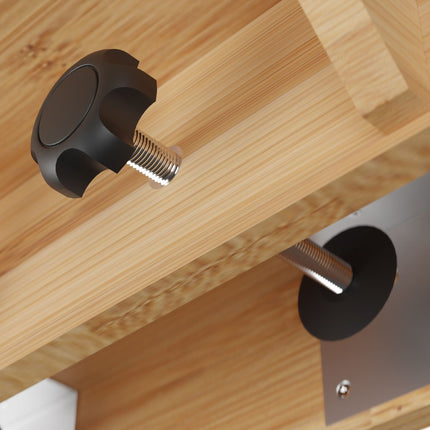 Clip-On Bamboo Bedside Shelf with Drawer for Small Spaces