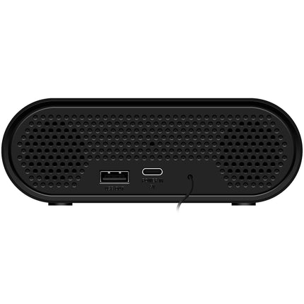 Clock Radio Temp/Humidity USB-C/Battery Operation Black