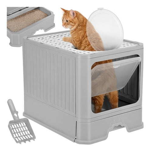 Closed Cat Litter Box with Drawer & Scoop, 50x36x38 cm