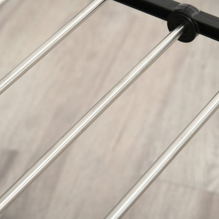 Large collapsible clothes airer with telescopic rods
