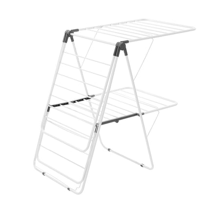 Clothes Drying Rack, 2-Tier Foldable, 31 Rods, Sock Clips