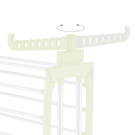 Clothes Drying Rack with Wheels and Foldable Wings