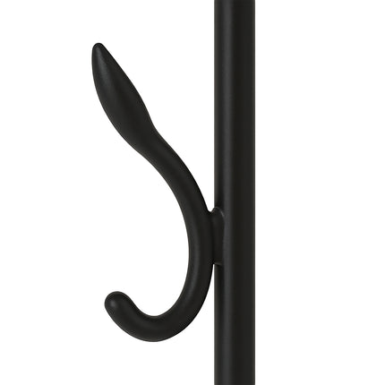 Clothes Rack on Wheels with Double Rails and Shelves