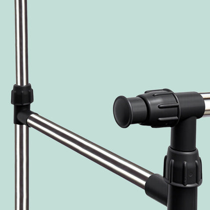 Clothes Rack with Adjustable Rails and Wheels