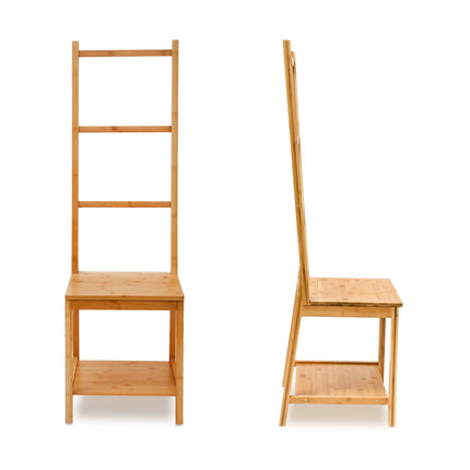Clothes hanger chair bamboo
