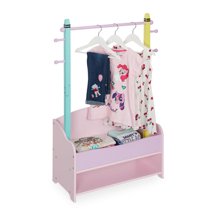 Clothes hanger for children with shelves