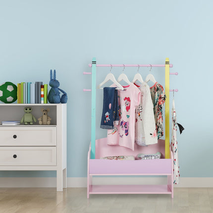 Clothes hanger for children with shelves