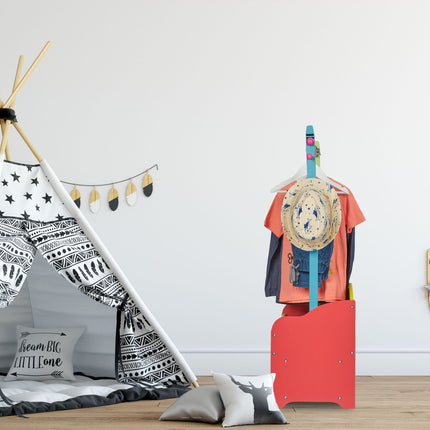 Clothes hanger for children with shelves