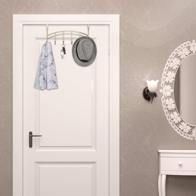 Clothes hanger for door with 6 hooks