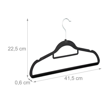 Clothes hanger narrow set of 20 velvet