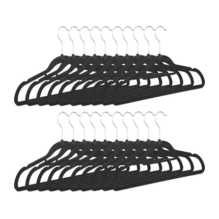 Clothes hanger narrow set of 20 velvet