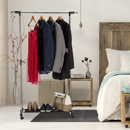 Clothes hanger on wheels