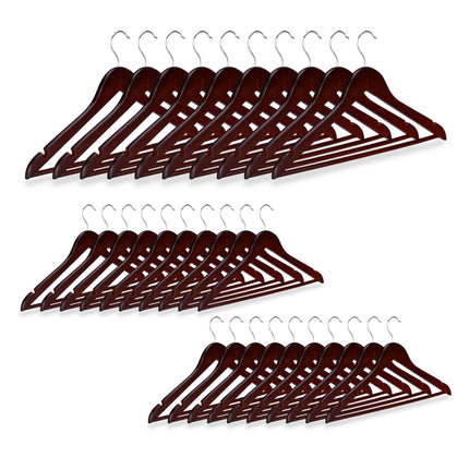 Clothes hangers Wood Set of 30