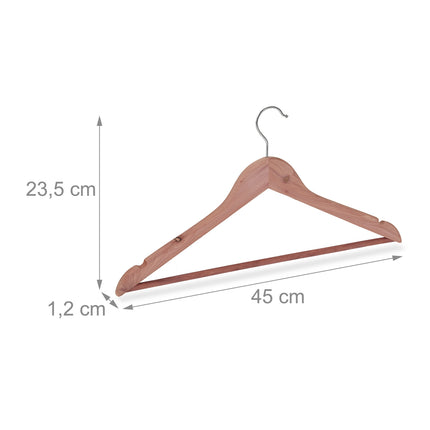 Clothes hangers in cedar wood 12-pack