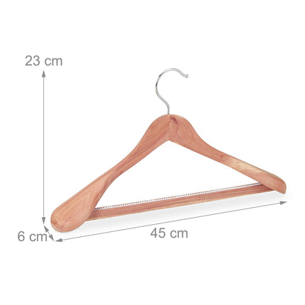 Clothes hangers in cedar wood set of 5