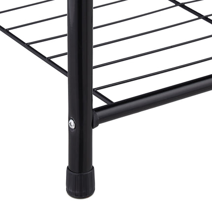 Clothes hanger with 2 shoe shelves