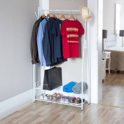 Clothes hanger with shoe shelf SANDRA