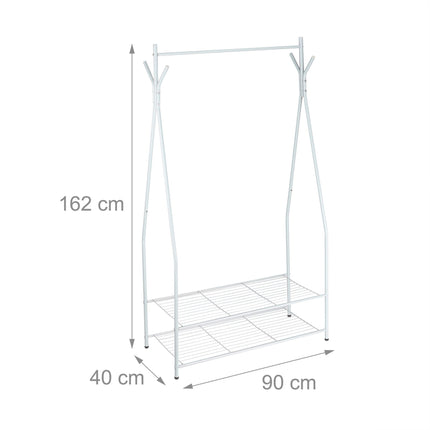 Clothes hanger with shoe shelf SANDRA