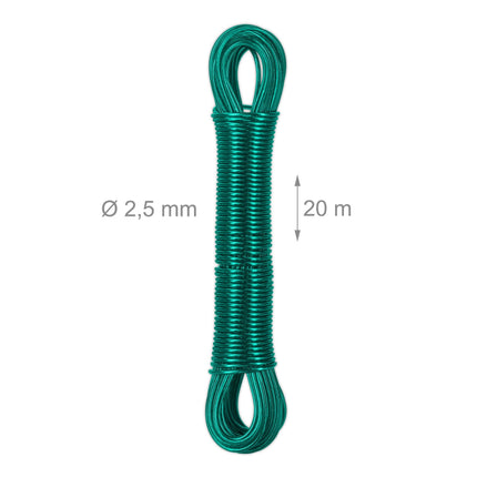 Clothes hanger with steel wire 3 x 20 m