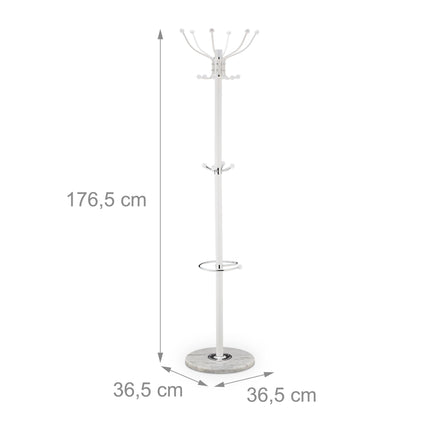Clothes hanger with umbrella stand