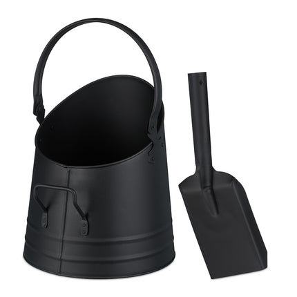 Coal Bucket with Shovel – 6.5L Iron, Fireplace & BBQ