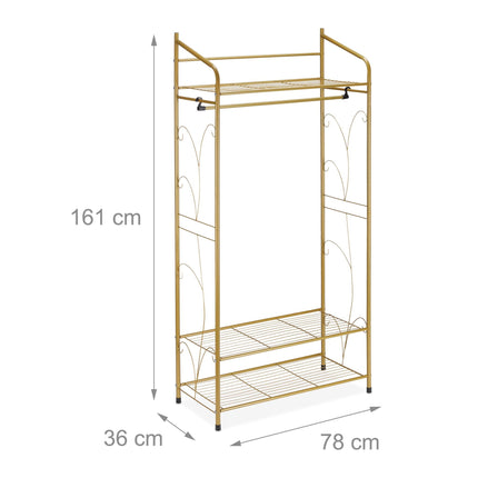 Coat Rack With 3 Shelves