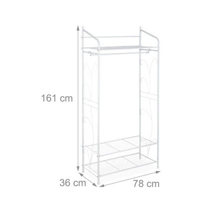 Coat Rack With 3 Shelves