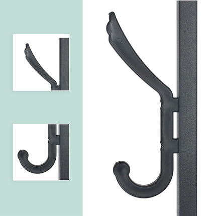 Coat Rack with 8 Hooks & 4 Shelves, 180 cm
