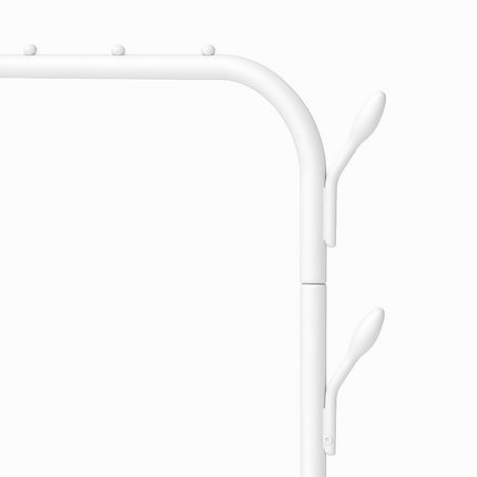 Coat Rack with Clothes Rail, 2 Shelves, 8 Hooks