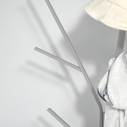 White metal clothes rack - Clothes rack, 45x45x180 cm