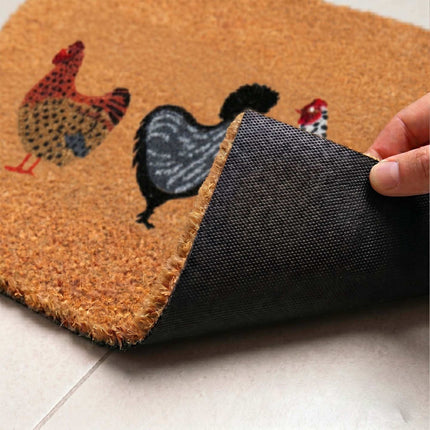 Coconut Animal Doormat, 60x40 cm, Non-Slip Backing