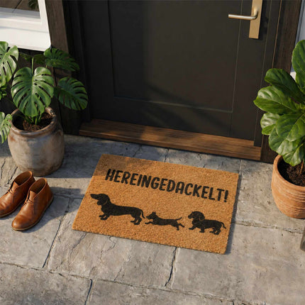 Coconut Animal Doormat, 60x40 cm, Non-Slip Backing
