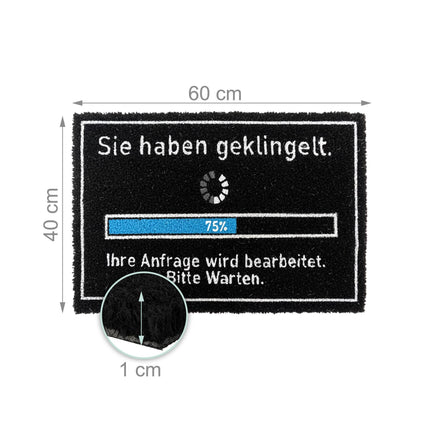 Coconut Doormat 60 x 40 cm – Funny Quote, Non-Slip