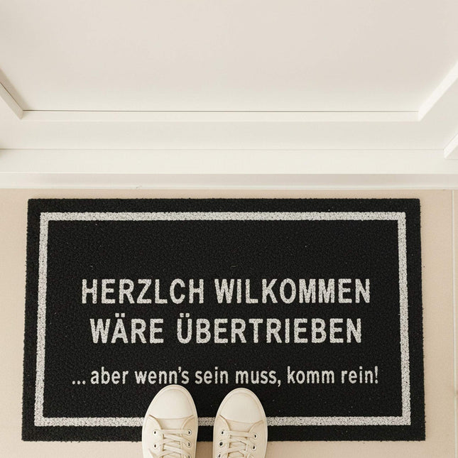 Coconut Doormat, 60x40 cm, Humorous Saying, Non-Slip