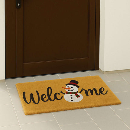 Coconut Doormat 60x40 cm – Winter Print, Non-Slip